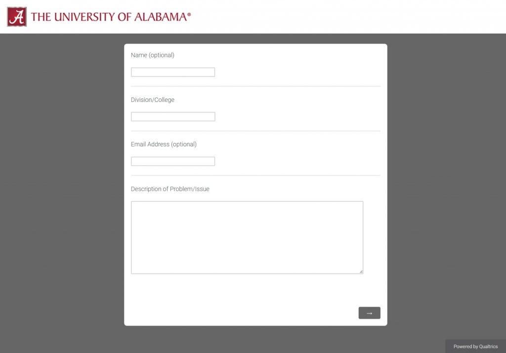 Image of the Form in Qualtrics